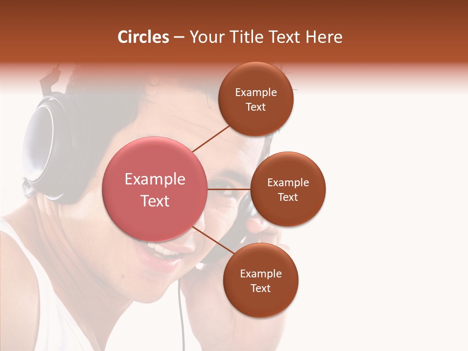 Record Headphones Guy PowerPoint Template