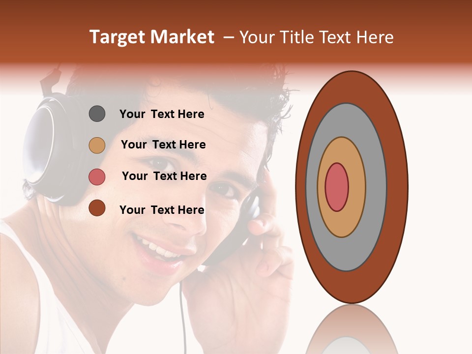 Record Headphones Guy PowerPoint Template