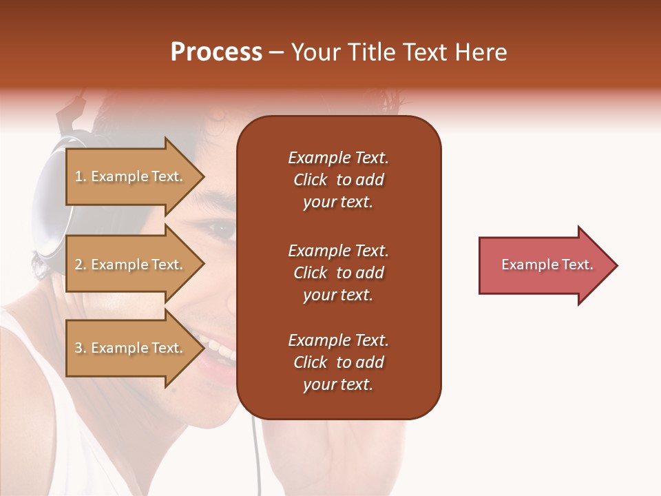 Record Headphones Guy PowerPoint Template