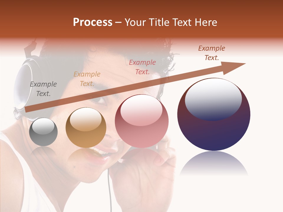 Record Headphones Guy PowerPoint Template