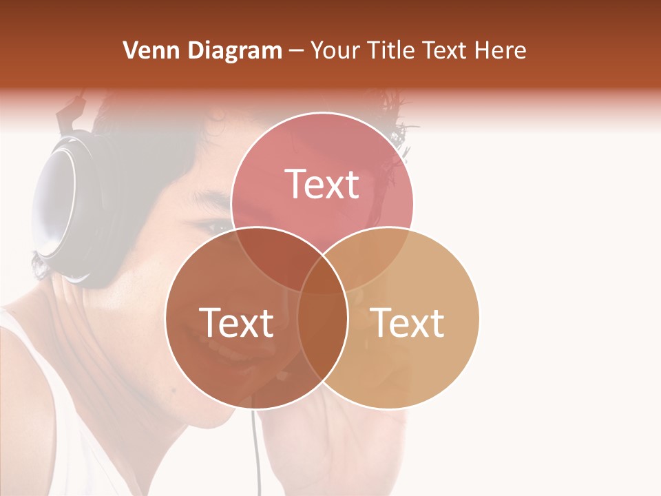 Record Headphones Guy PowerPoint Template