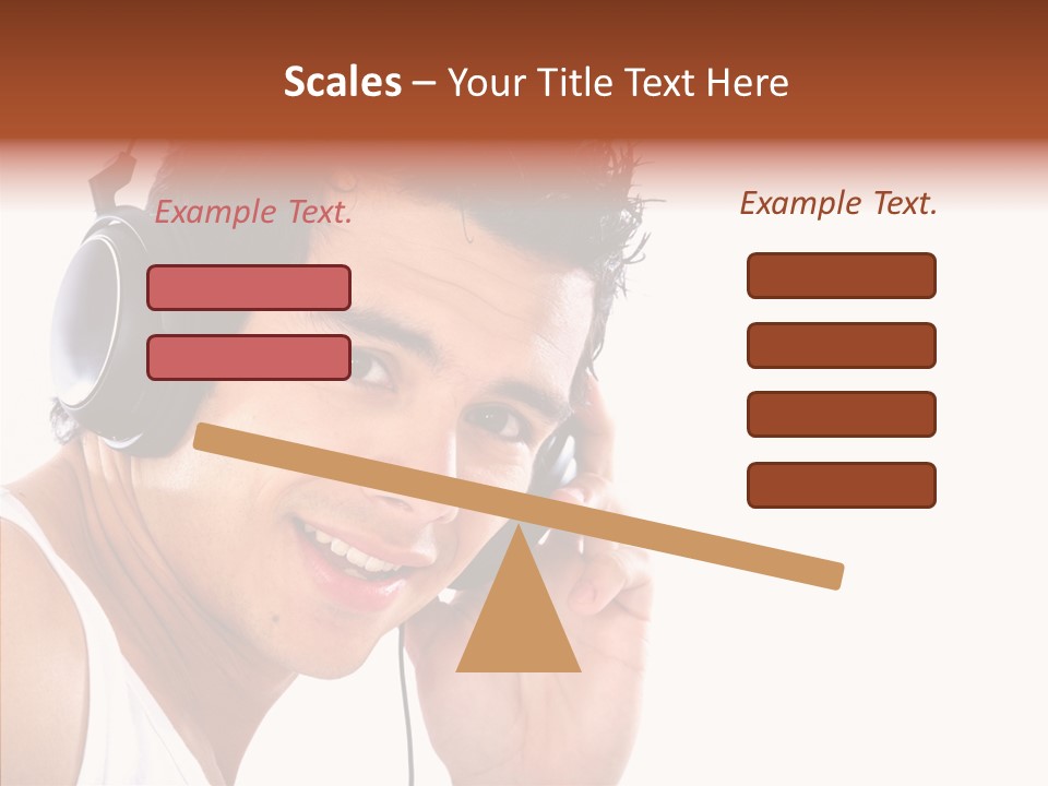 Record Headphones Guy PowerPoint Template