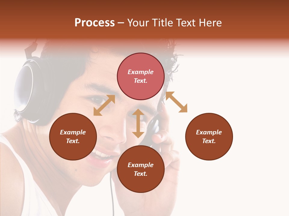 Record Headphones Guy PowerPoint Template