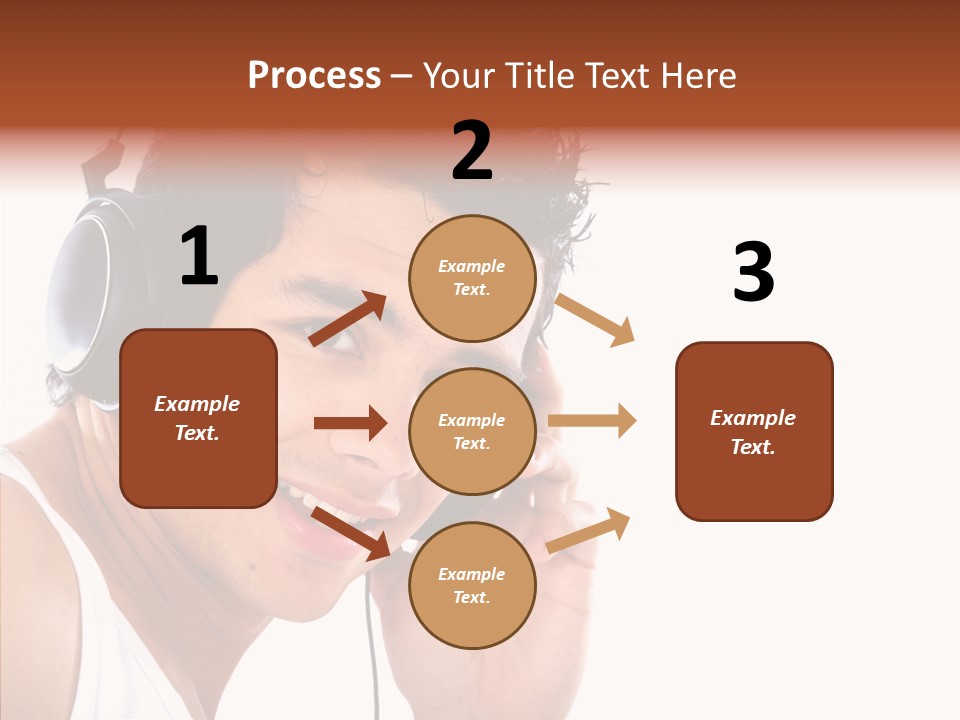 Record Headphones Guy PowerPoint Template
