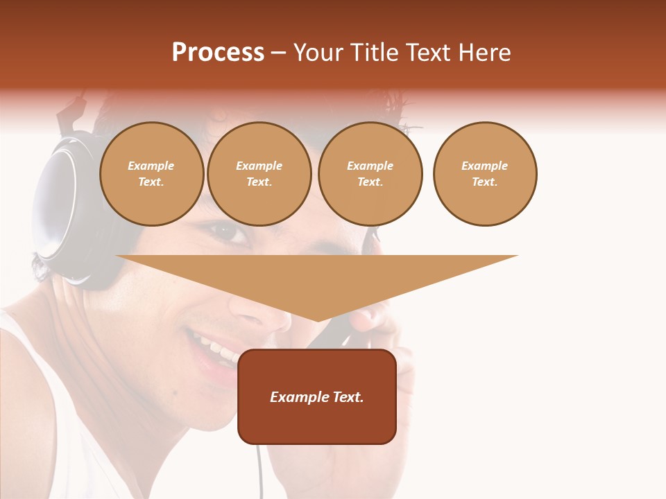 Record Headphones Guy PowerPoint Template