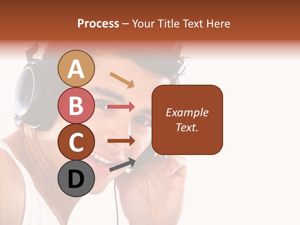 Record Headphones Guy PowerPoint Template