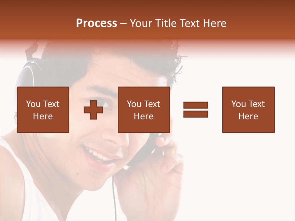 Record Headphones Guy PowerPoint Template