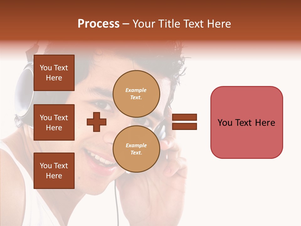 Record Headphones Guy PowerPoint Template