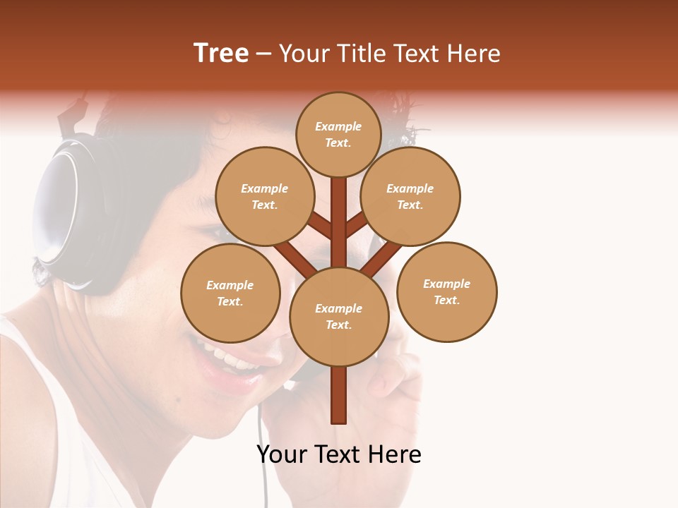 Record Headphones Guy PowerPoint Template