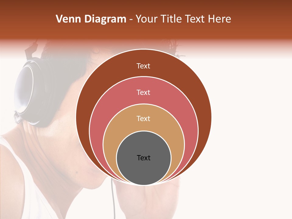 Record Headphones Guy PowerPoint Template