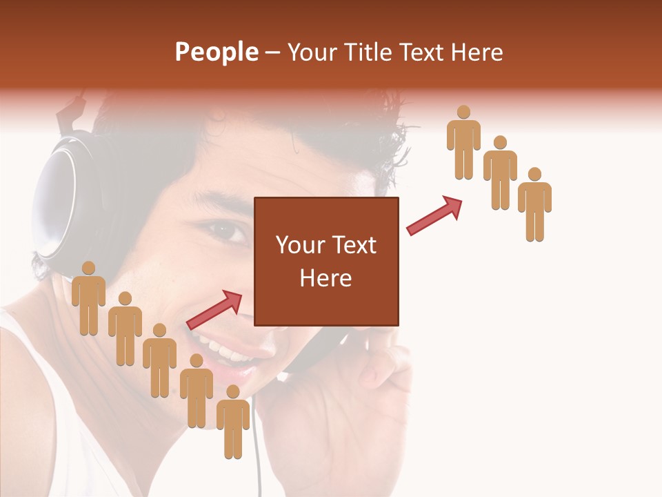 Record Headphones Guy PowerPoint Template
