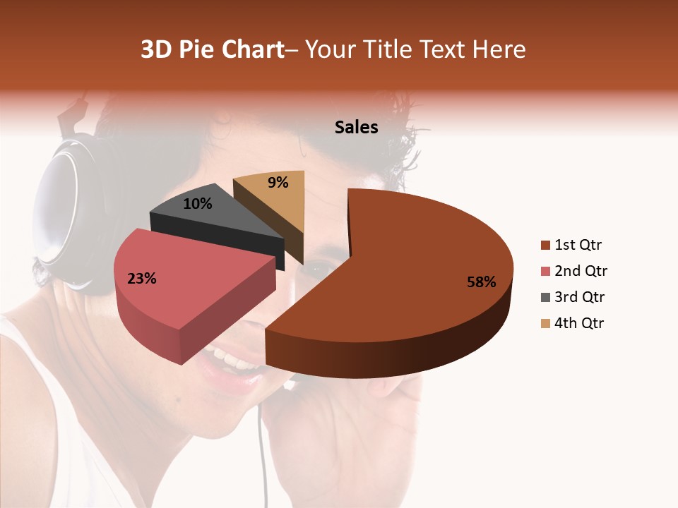 Record Headphones Guy PowerPoint Template