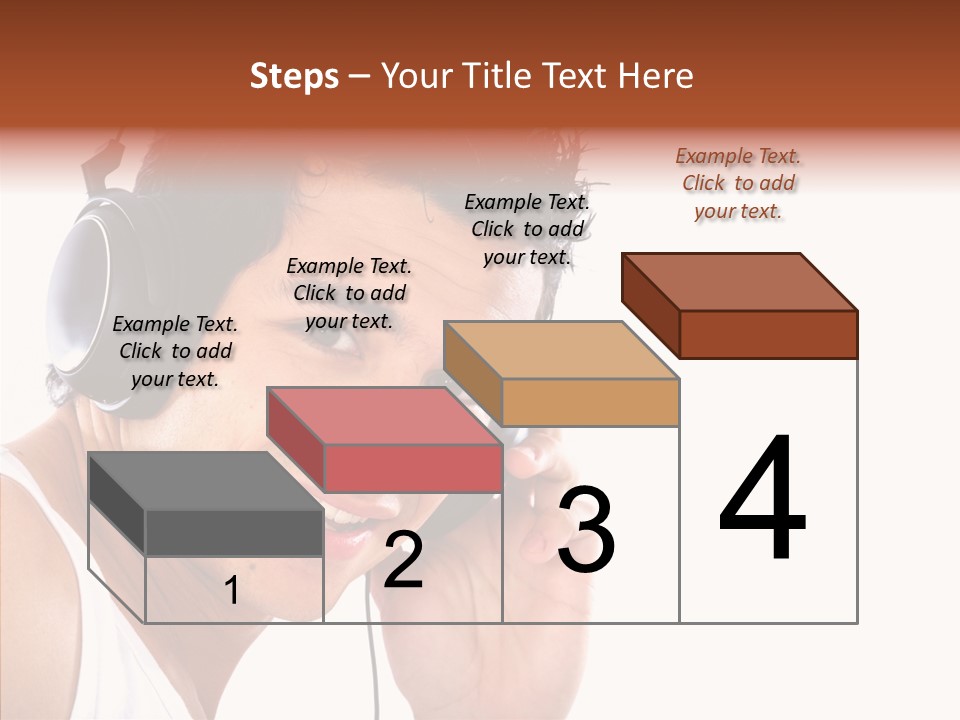 Record Headphones Guy PowerPoint Template