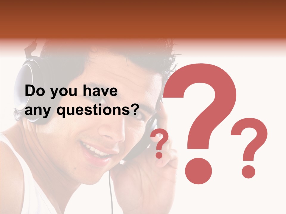 Record Headphones Guy PowerPoint Template