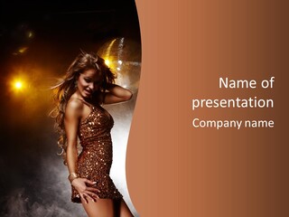 Girl Bling Reflections PowerPoint Template