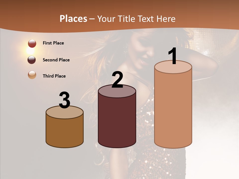 Girl Bling Reflections PowerPoint Template