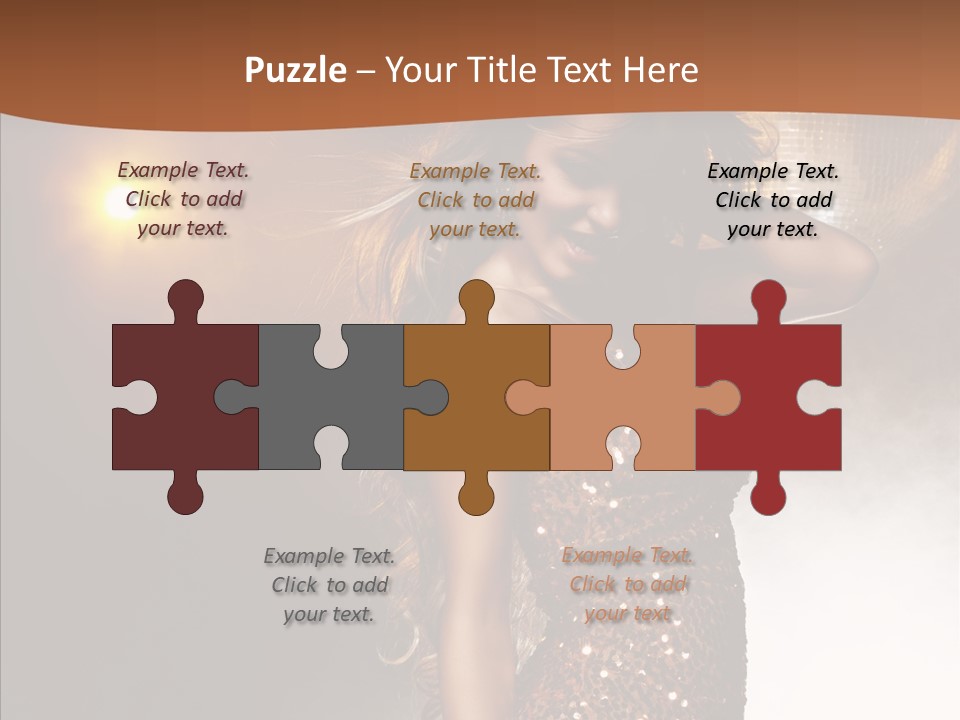 Girl Bling Reflections PowerPoint Template