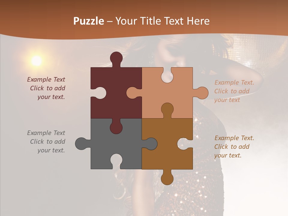 Girl Bling Reflections PowerPoint Template