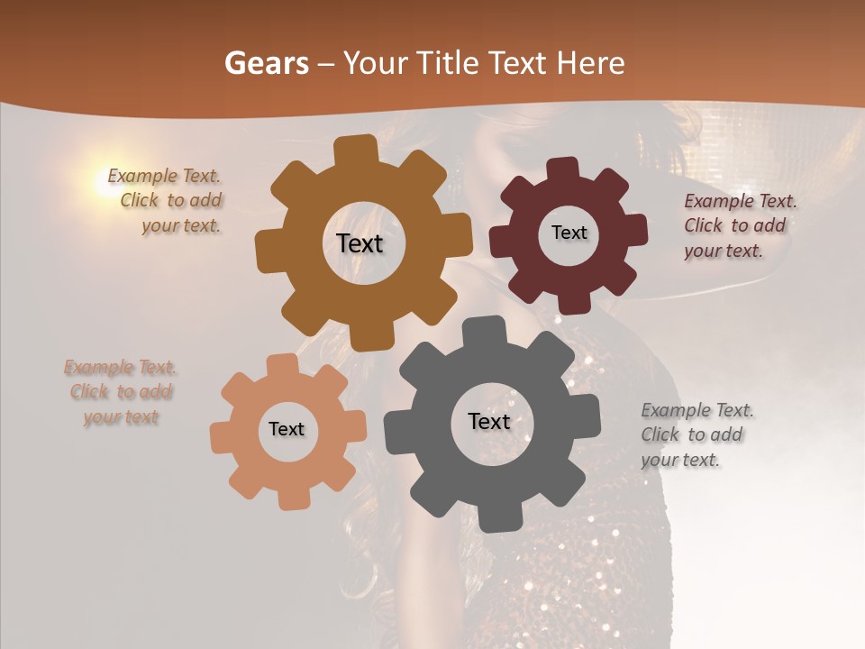 Girl Bling Reflections PowerPoint Template