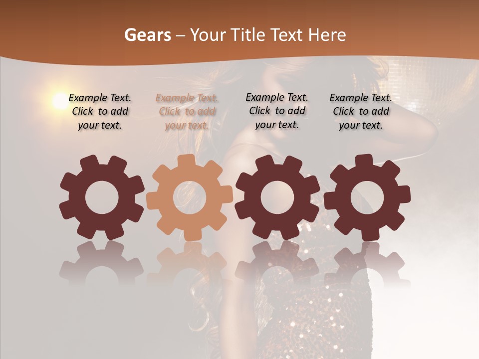 Girl Bling Reflections PowerPoint Template