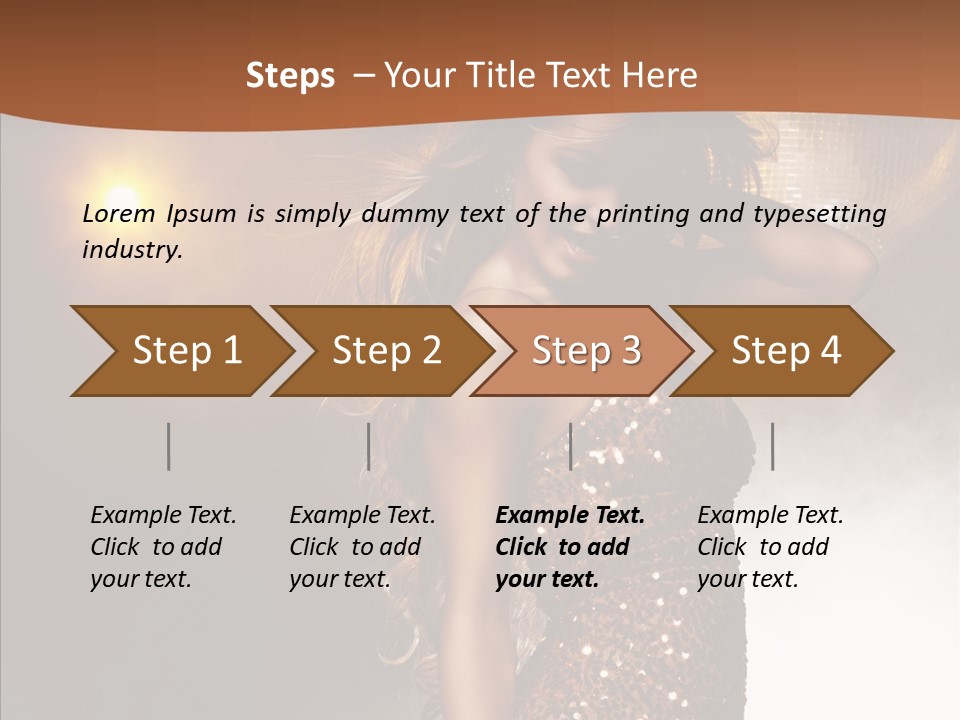 Girl Bling Reflections PowerPoint Template