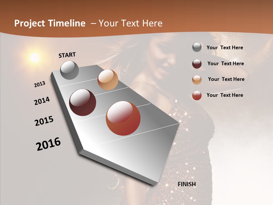 Girl Bling Reflections PowerPoint Template