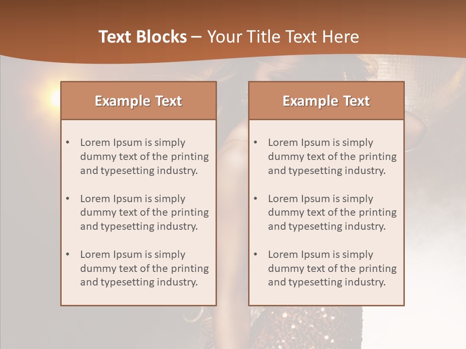 Girl Bling Reflections PowerPoint Template