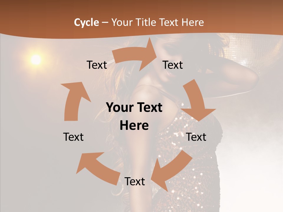 Girl Bling Reflections PowerPoint Template