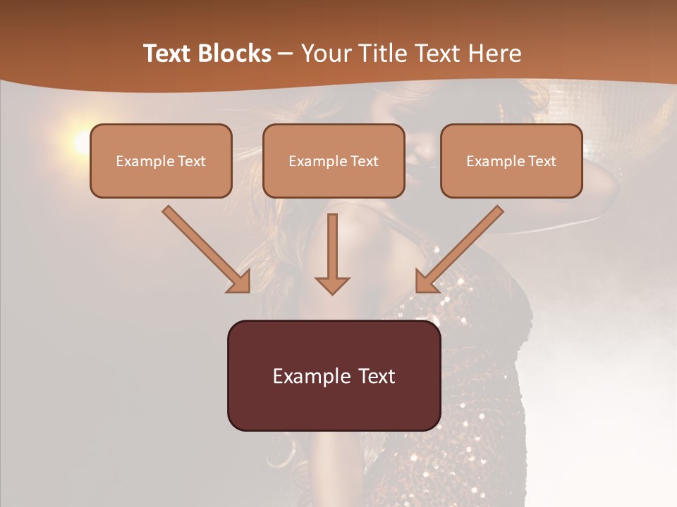 Girl Bling Reflections PowerPoint Template