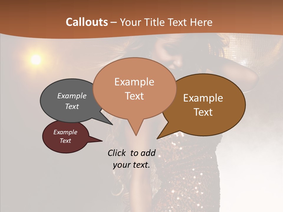 Girl Bling Reflections PowerPoint Template