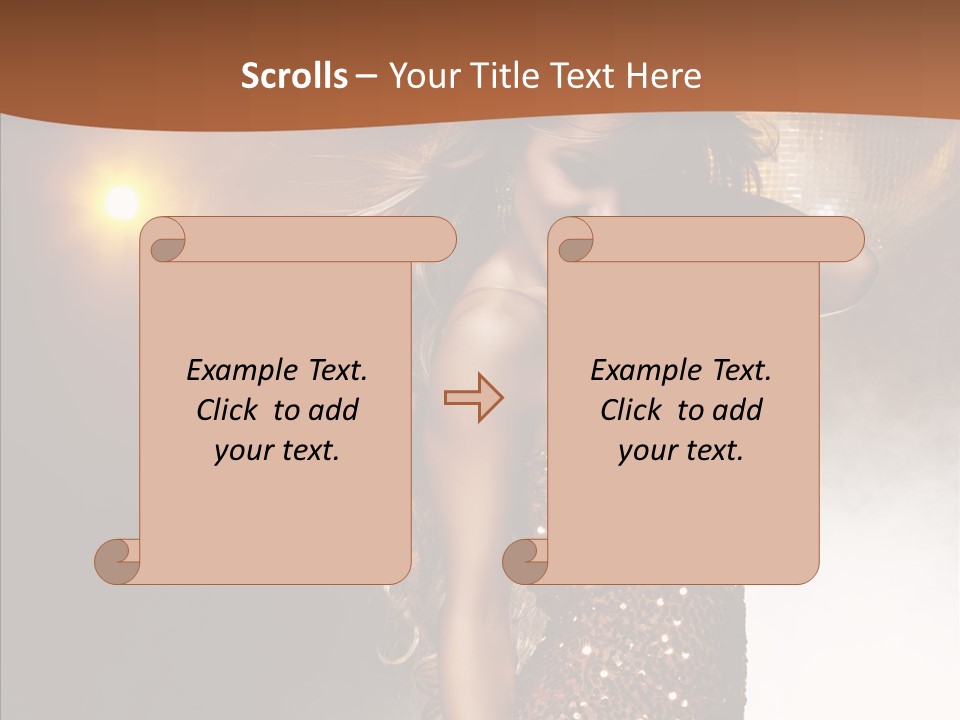 Girl Bling Reflections PowerPoint Template