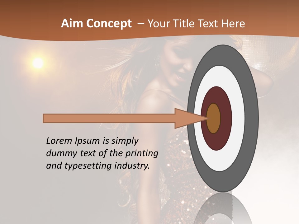 Girl Bling Reflections PowerPoint Template