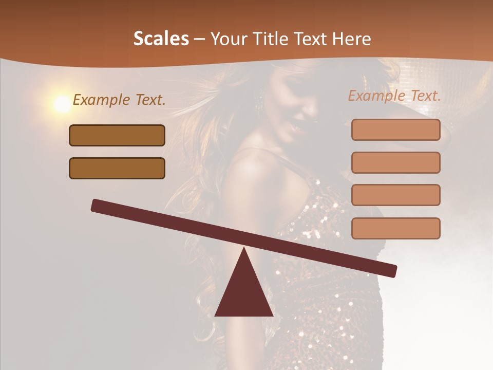 Girl Bling Reflections PowerPoint Template