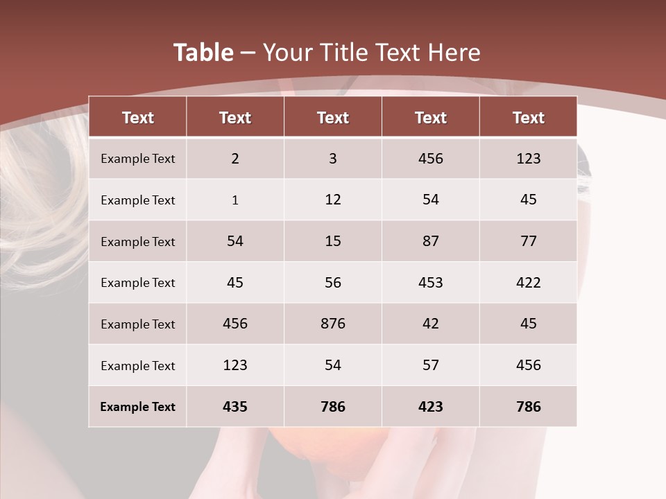 Corporation Di Cu Ion Table PowerPoint Template