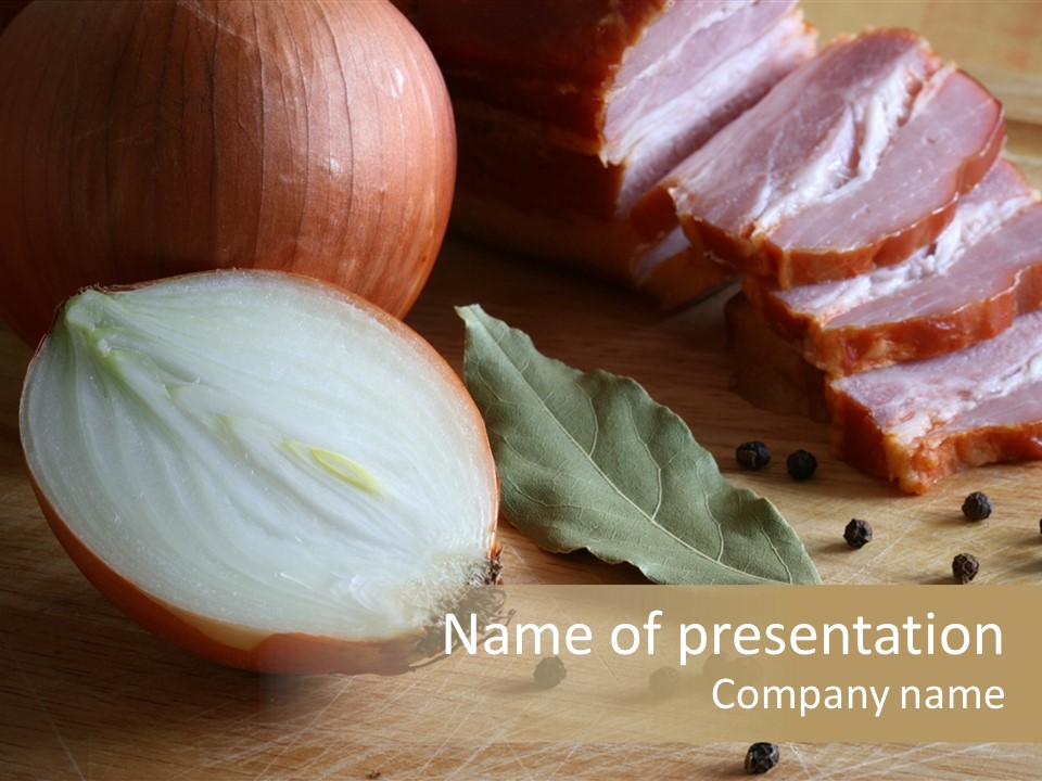 Pepper Pork Knife PowerPoint Template