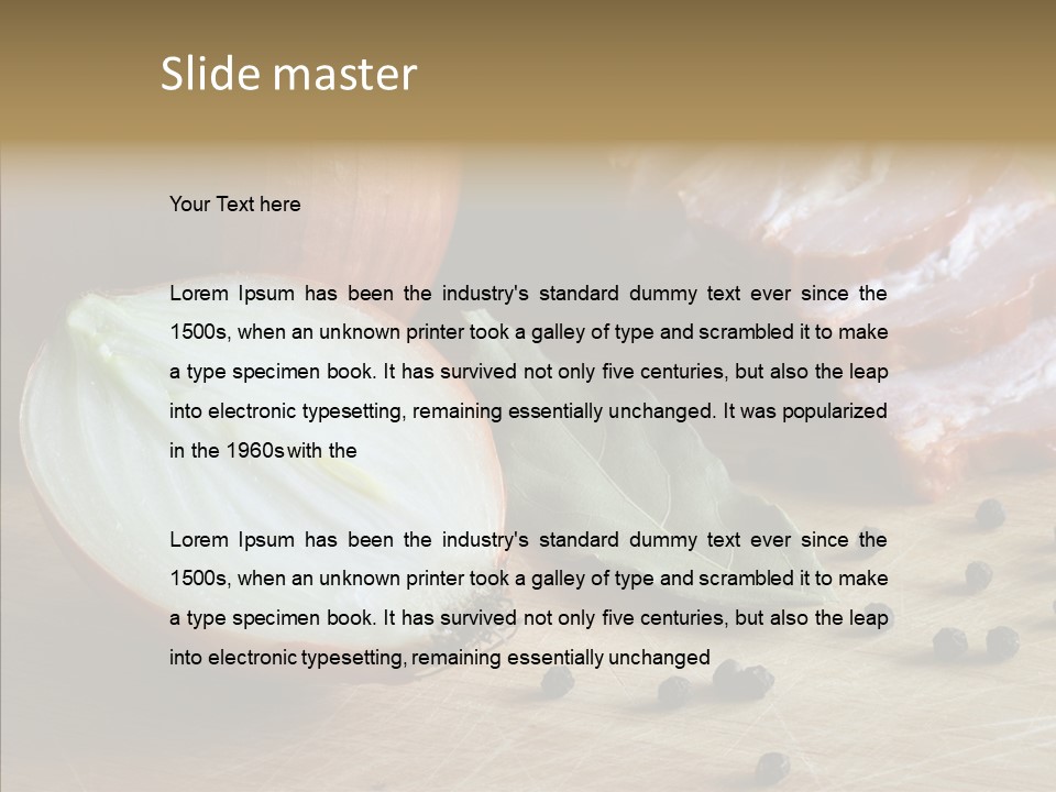 Pepper Pork Knife PowerPoint Template