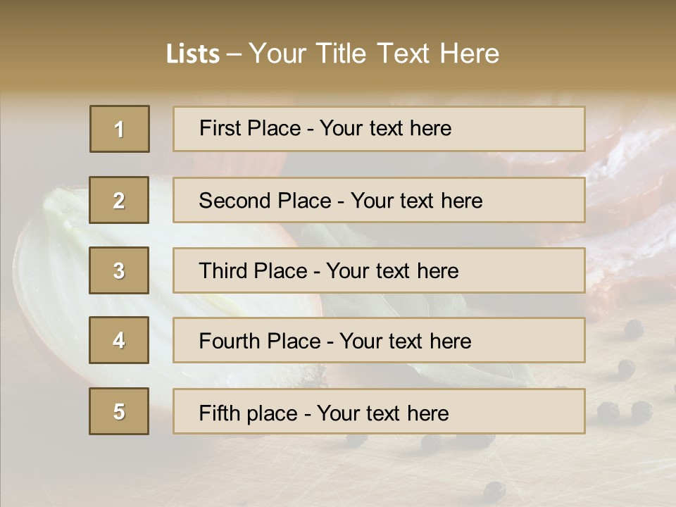 Pepper Pork Knife PowerPoint Template