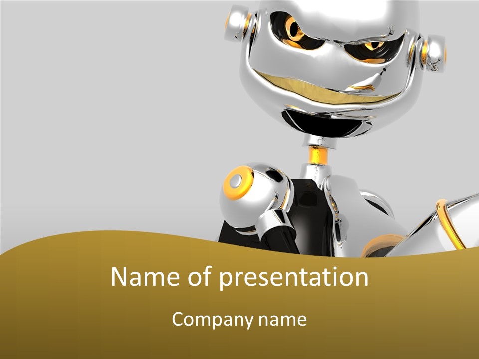 Warrior Male Droids PowerPoint Template