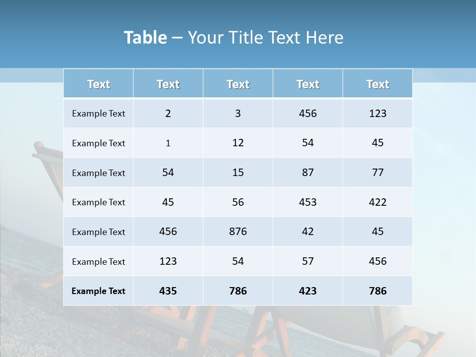 Seat Sand Shadow PowerPoint Template