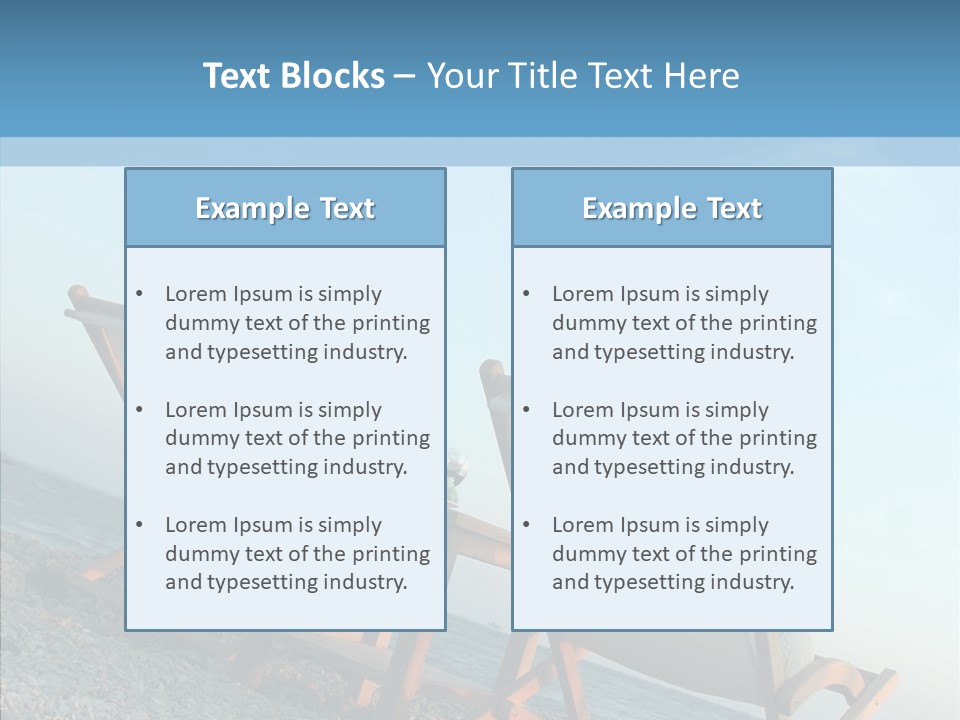 Seat Sand Shadow PowerPoint Template
