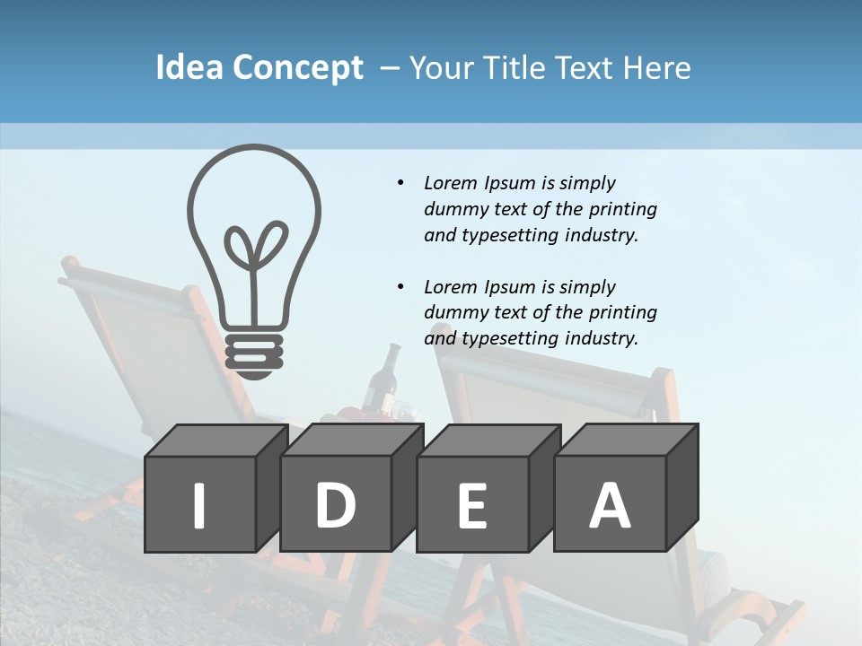 Seat Sand Shadow PowerPoint Template