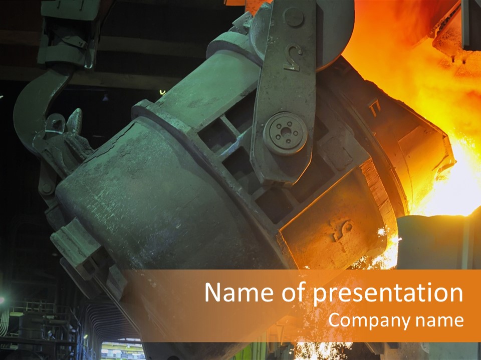 Metal Processing Steel Flower PowerPoint Template