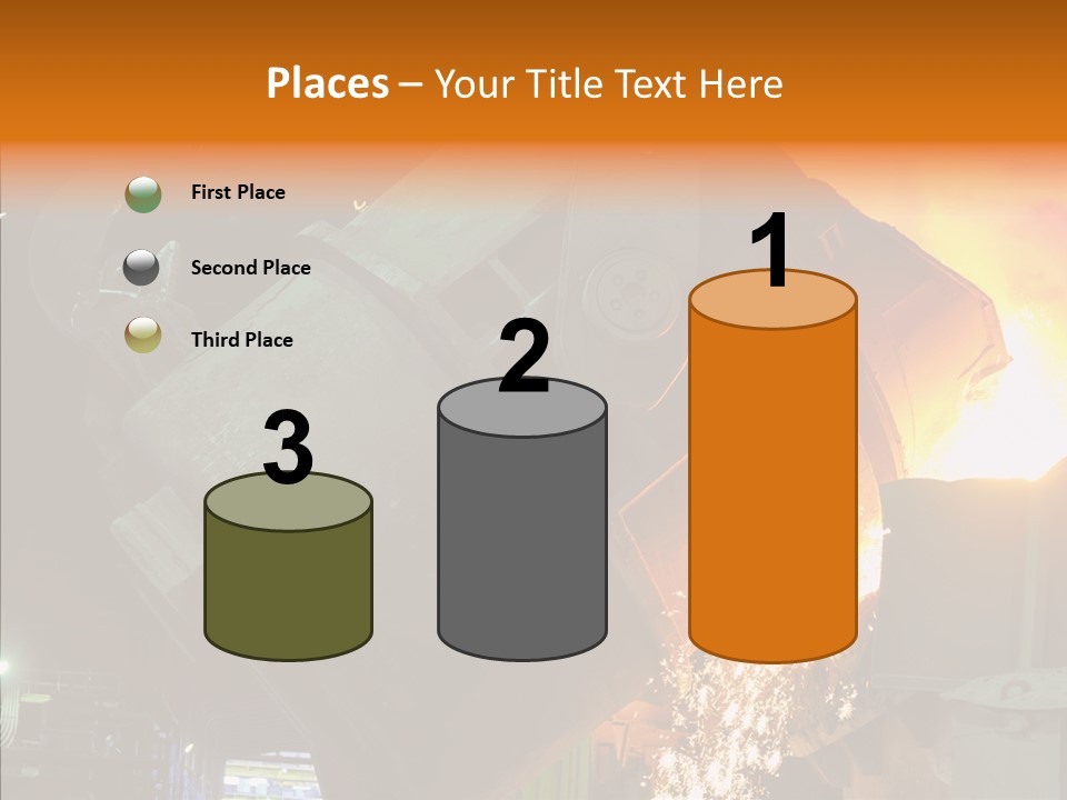 Metal Processing Steel Flower PowerPoint Template