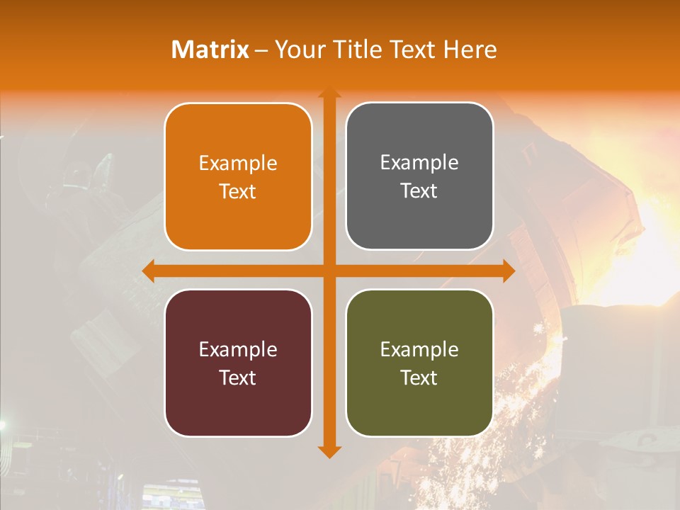 Metal Processing Steel Flower PowerPoint Template