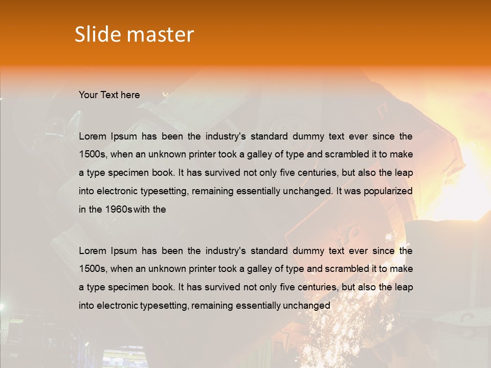 Metal Processing Steel Flower PowerPoint Template
