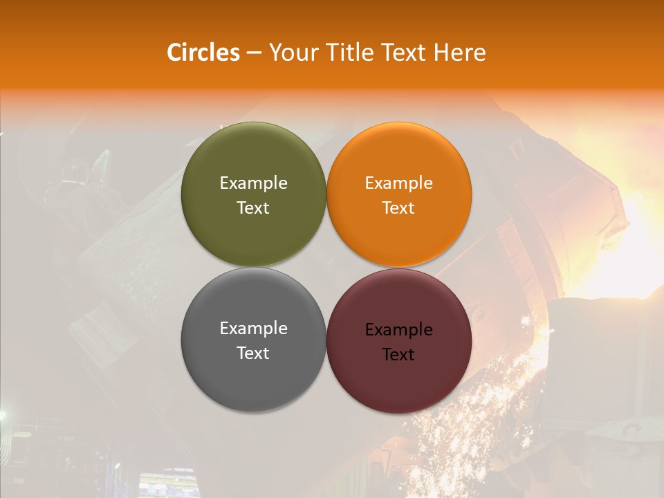 Metal Processing Steel Flower PowerPoint Template