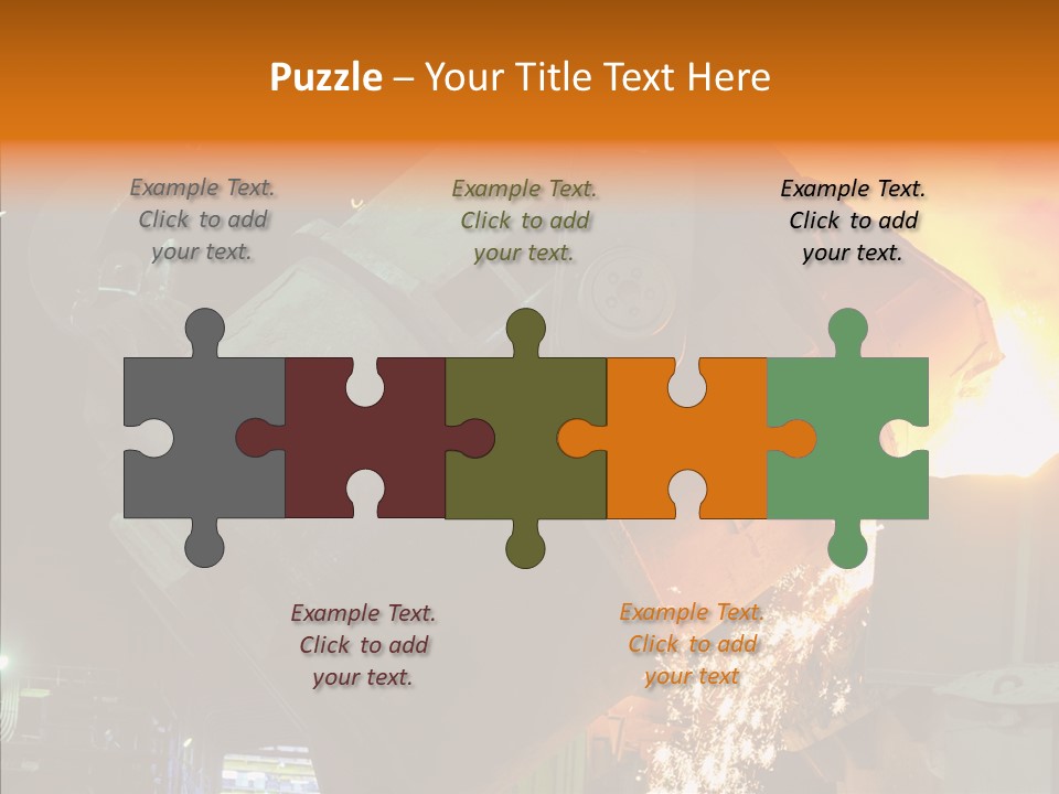 Metal Processing Steel Flower PowerPoint Template