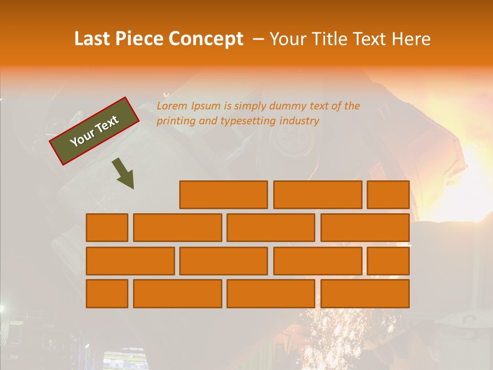 Metal Processing Steel Flower PowerPoint Template