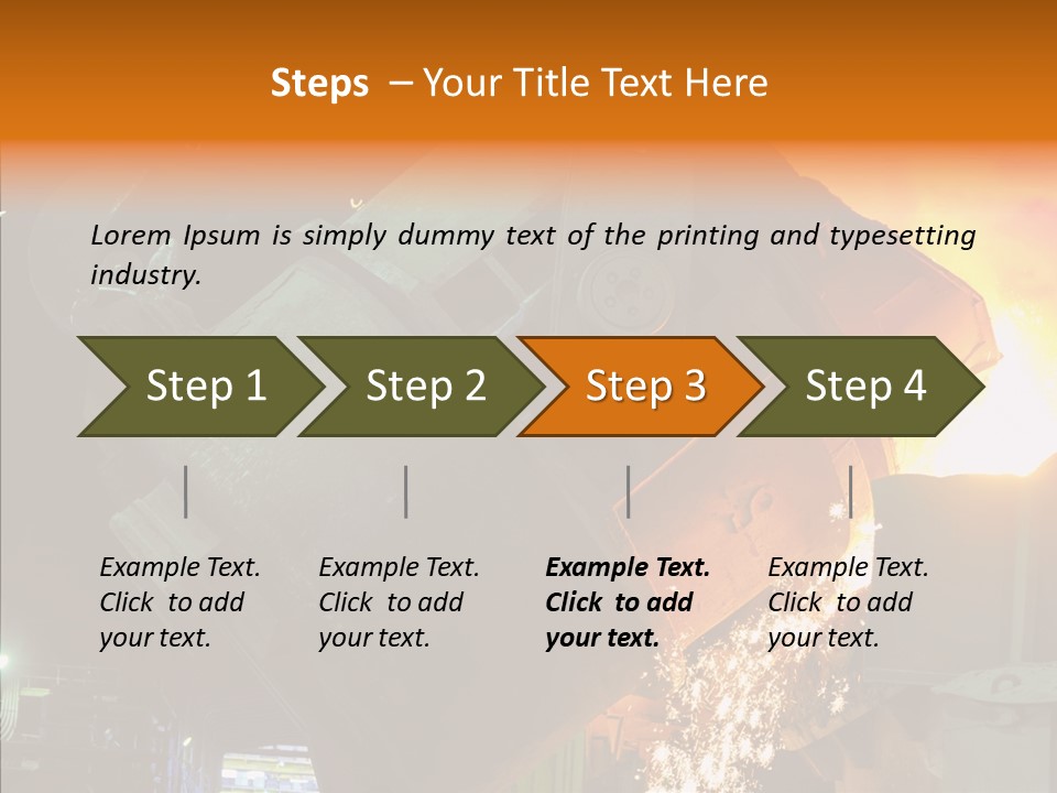 Metal Processing Steel Flower PowerPoint Template