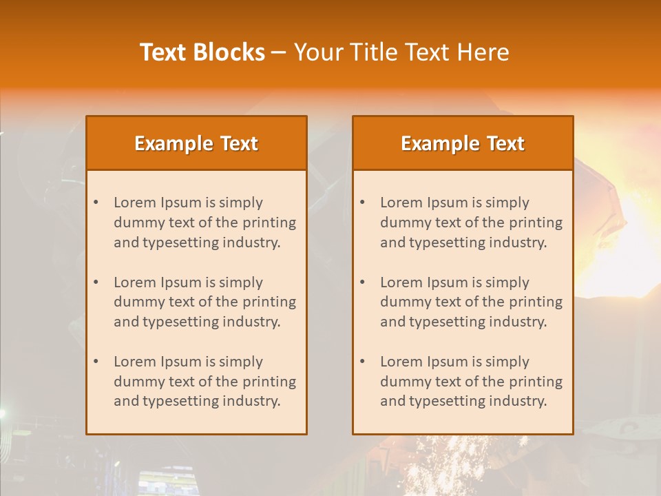 Metal Processing Steel Flower PowerPoint Template